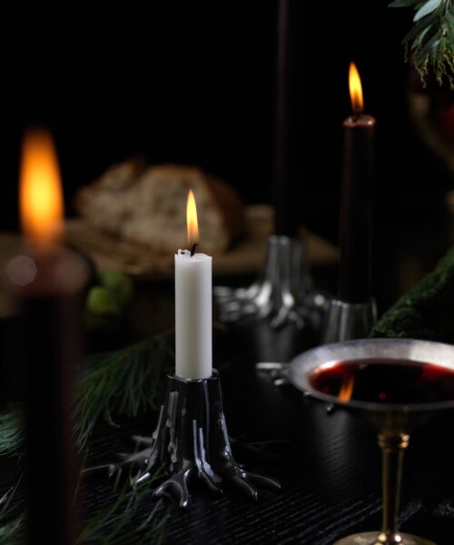 Candle Holder "Mini Root" - Black-1