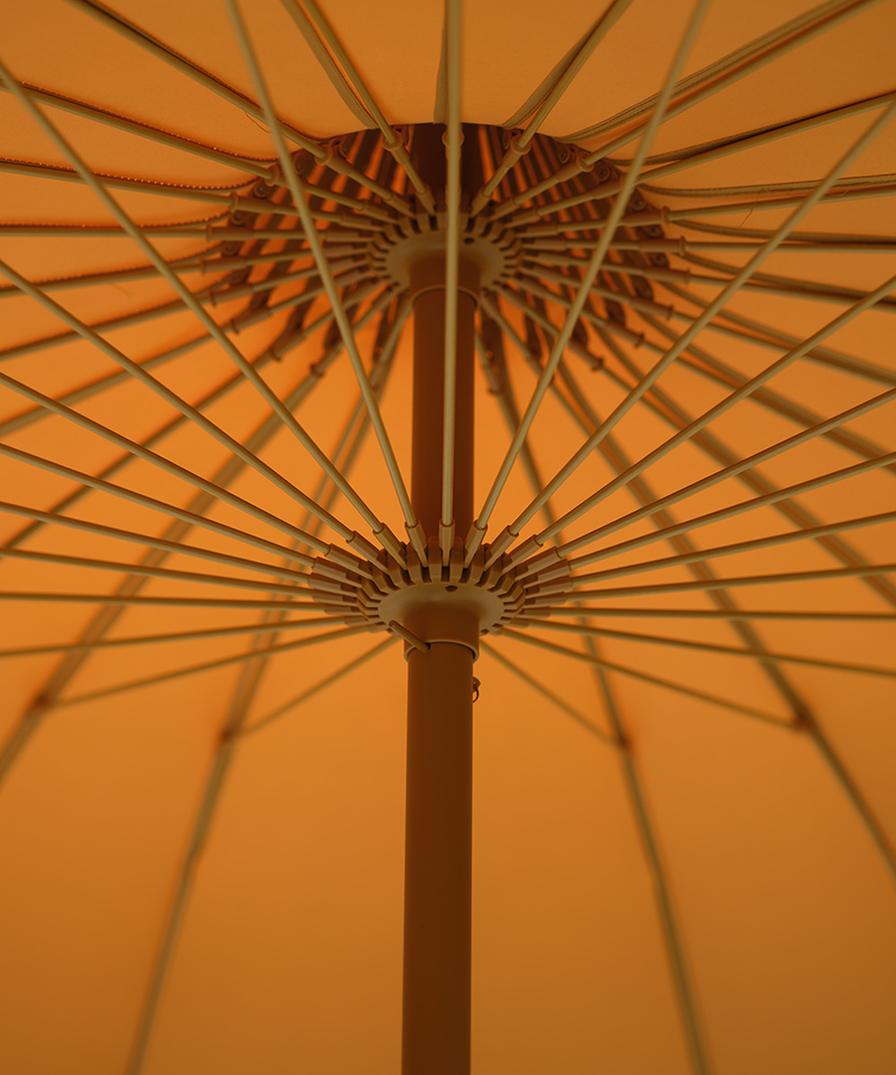 Garden-Umbrella-saffron-yellow-–-with-brown-fringe-5 Garden Umbrella saffron yellow – with brown fringe-5