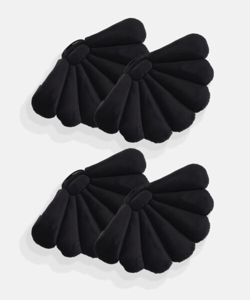 Muschelkissen Schwarz 4-pack-1