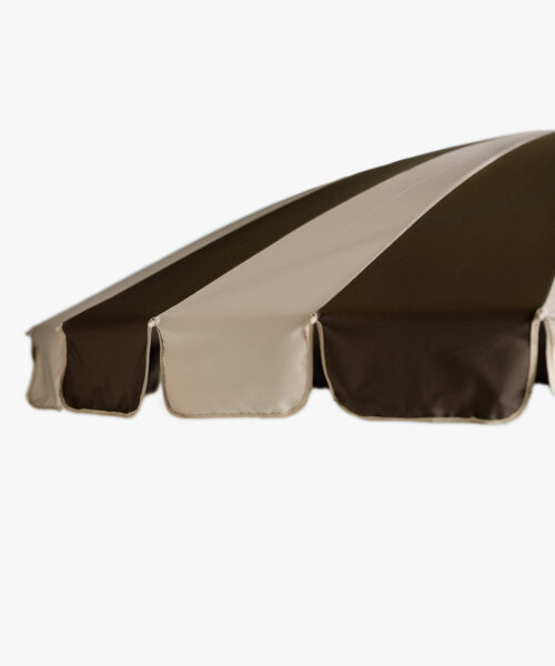 Garden Umbrella with stripes - Brown/beige-2