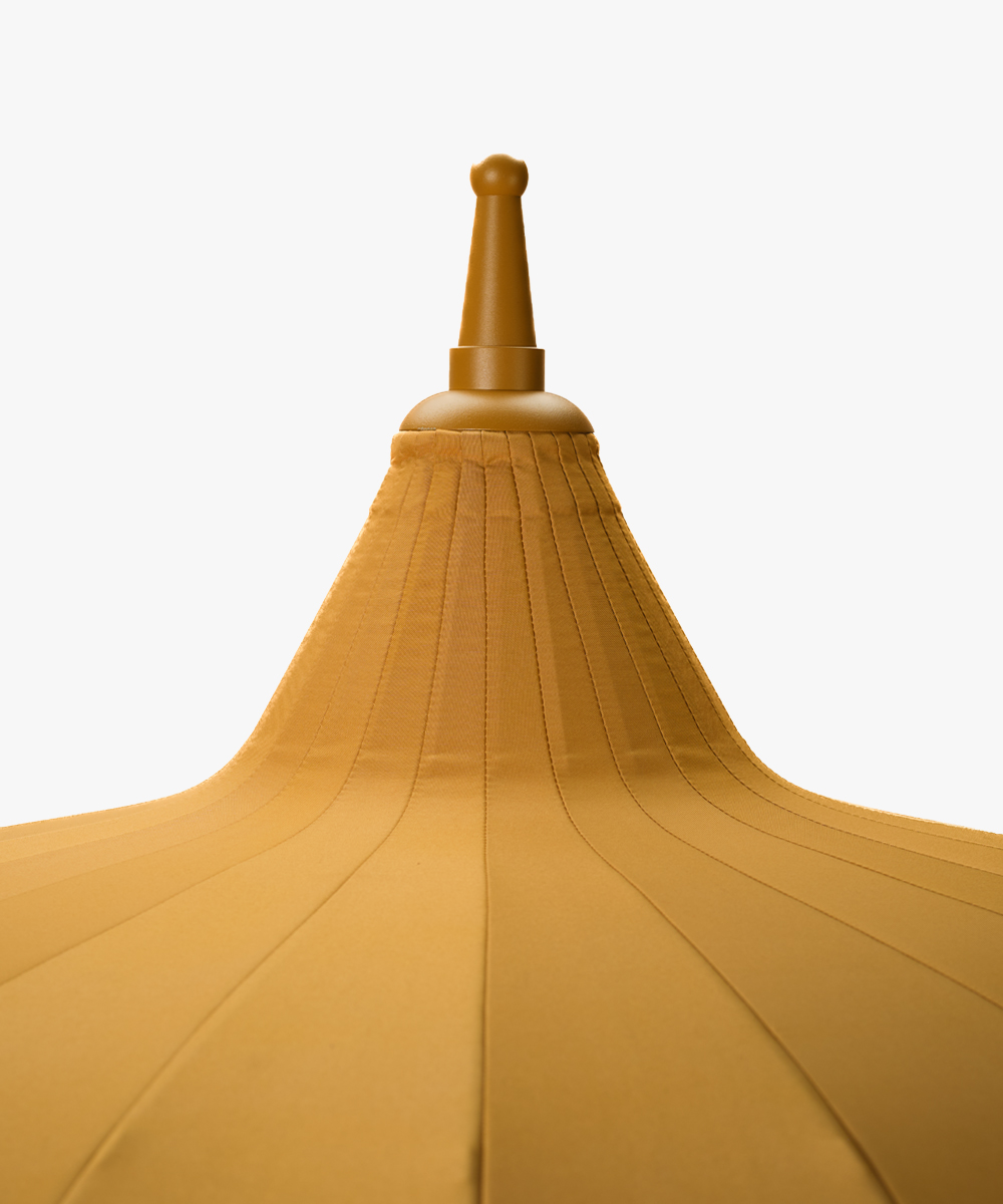 Garden-Umbrella-saffron-yellow-–-with-brown-fringe-3 Garden Umbrella saffron yellow – with brown fringe-3