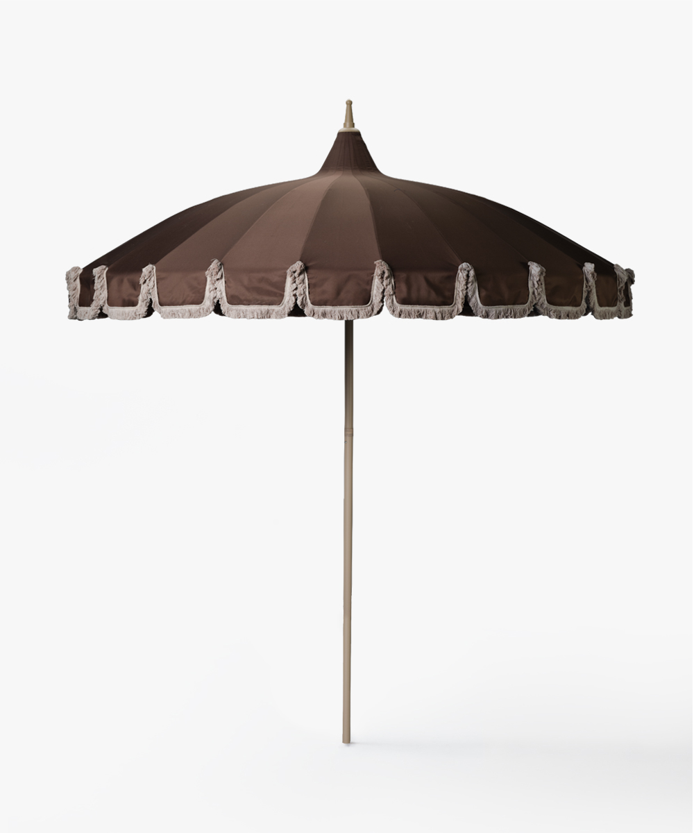 Garden-Umbrella-brown-–-with-beige-fringe-1 Garden Umbrella brown – with beige fringe-1