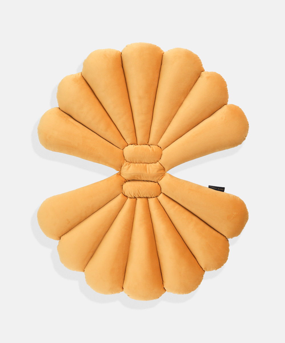Shell-Cushion-Saffron-Yellow-2 Shell Cushion Saffron Yellow-2