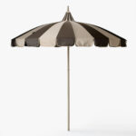 Garden Umbrella brown/beige stripe-1