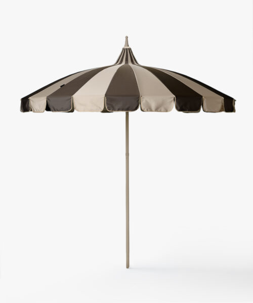 Garden Umbrella brown/beige stripe-1