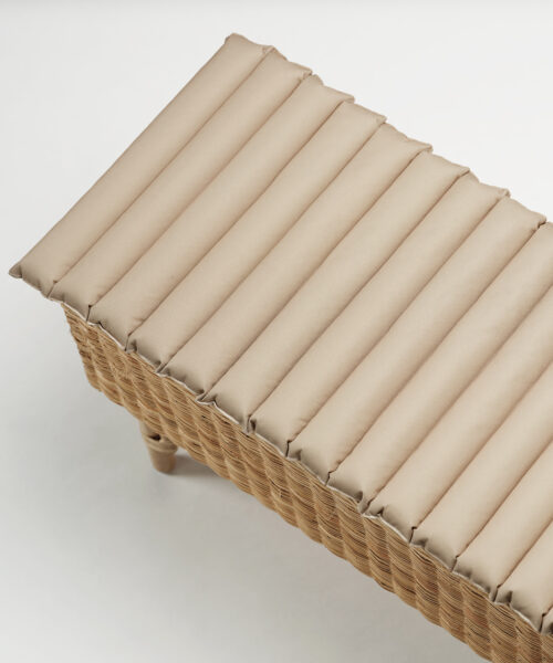 Utomhus bänkdyna: Beige-2