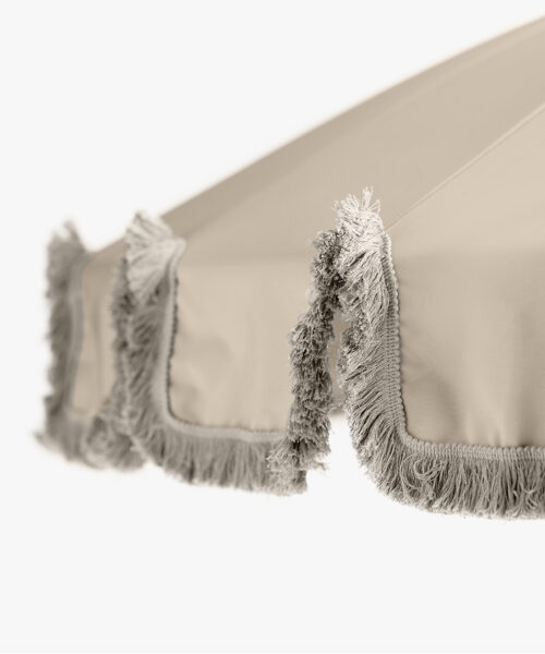 Garden Umbrella beige - with fringe-2