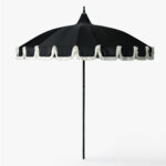Garden Umbrella black - with fringe-1