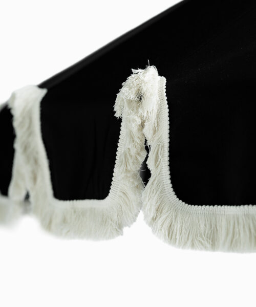 Garden Umbrella black - with fringe-2