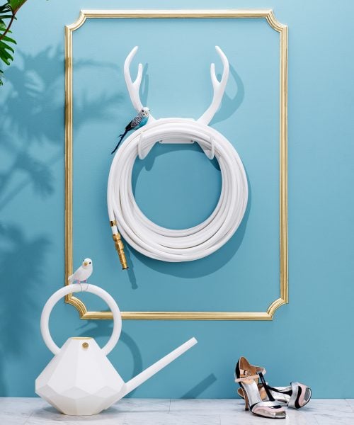 reindeer wall mount white