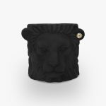 lion pot black small