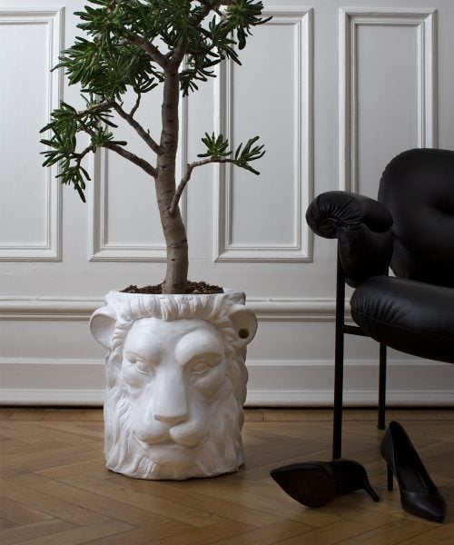 Lion Pot White Big