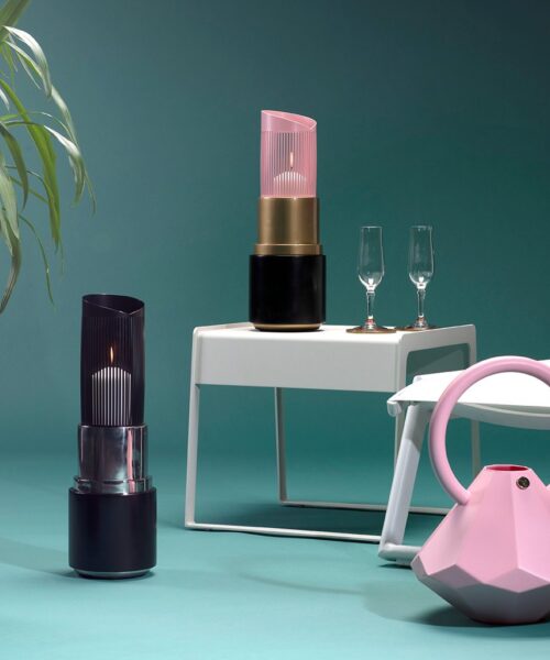 Lipstick Lantern Pink & Gold-2