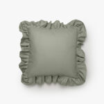 Outdoor Pillow Ruffle Green-1