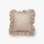Outdoor Pillow Ruffle Beige-1