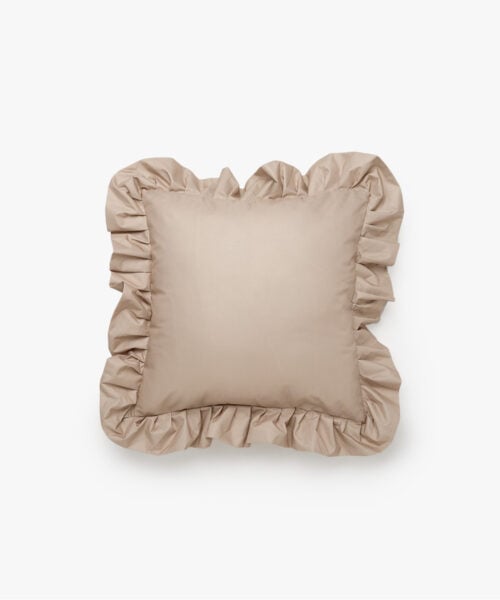 Outdoor Pillow Ruffle Beige-1