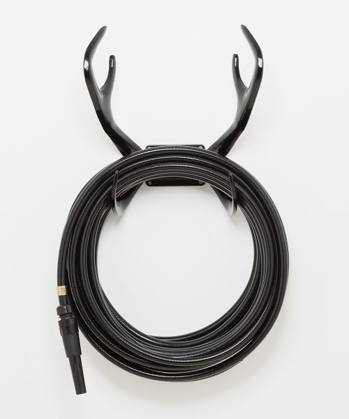 Black wallmount reindeer with hose