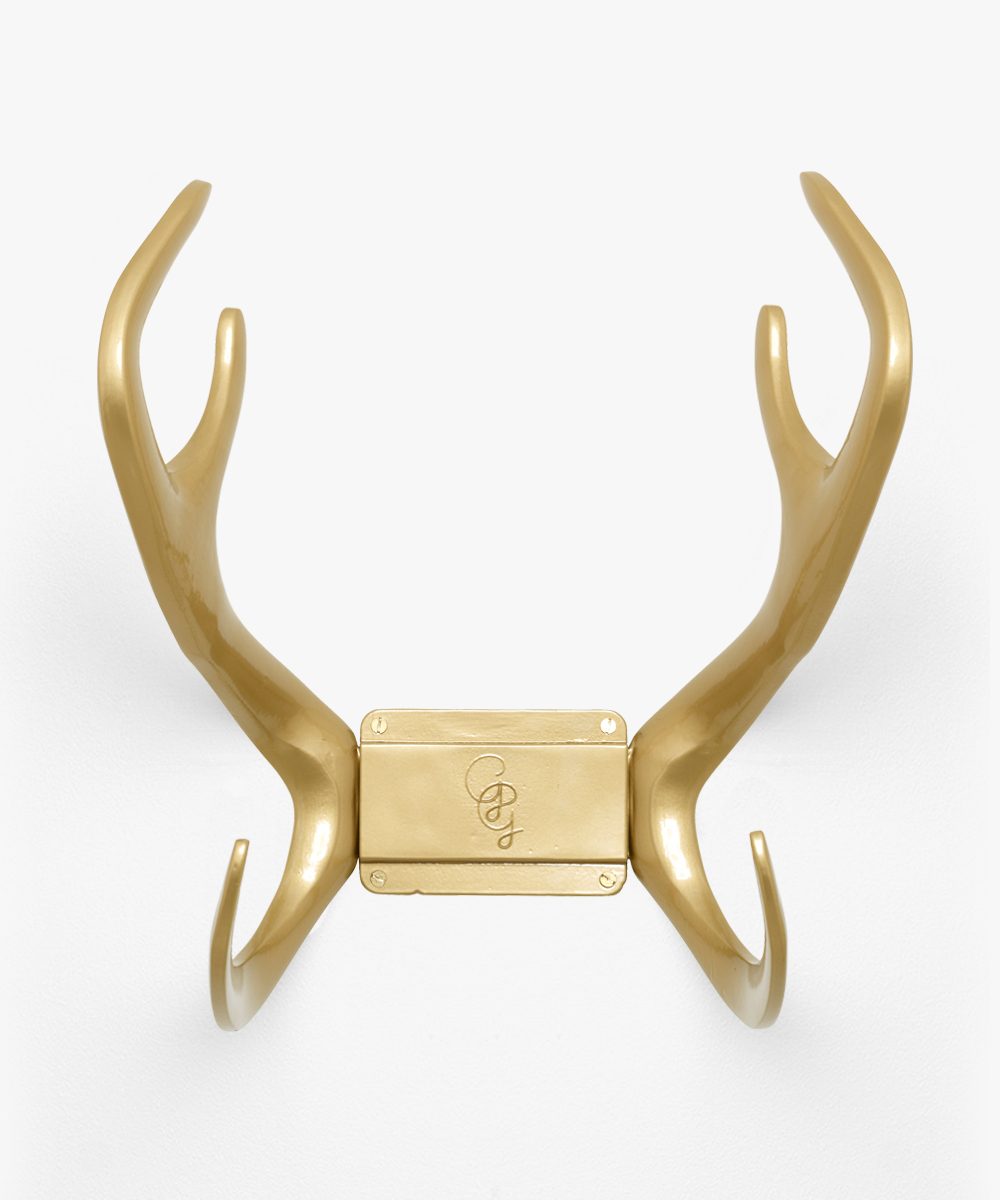 Gold wallmount reindeer