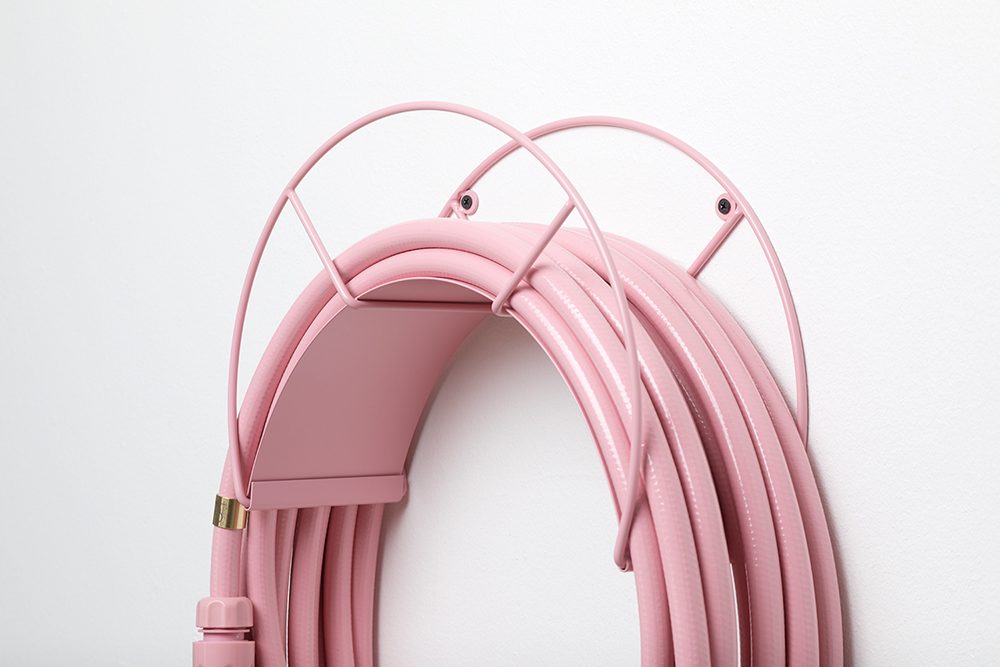 pink hose holder