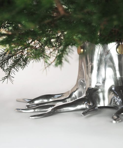 Xlarge Christmas Tree Stand "The Root" Silver Garden Glory