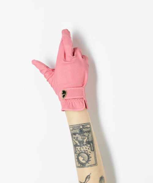 pink gardening glove