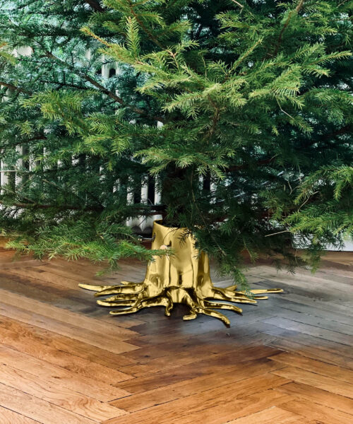 Christmas Tree Stand "The Root" - Gold-2
