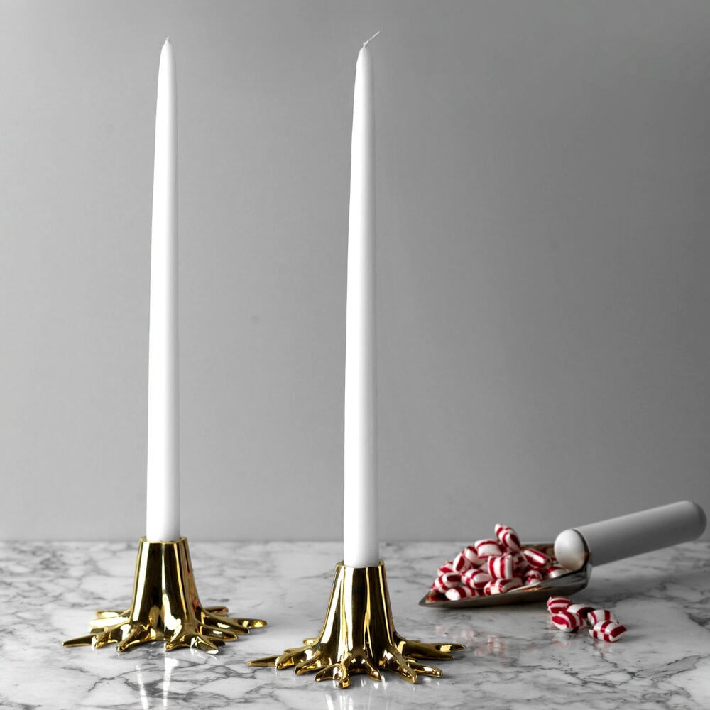 Candle Holder "Mini Root" - Gold-2