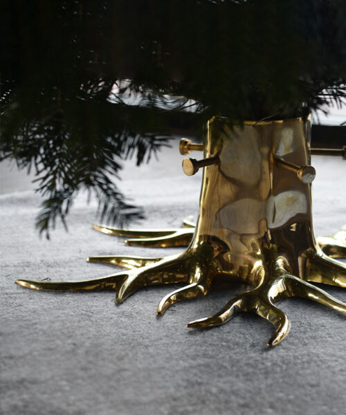 Christmas Tree Stand "The Root" - Gold-2