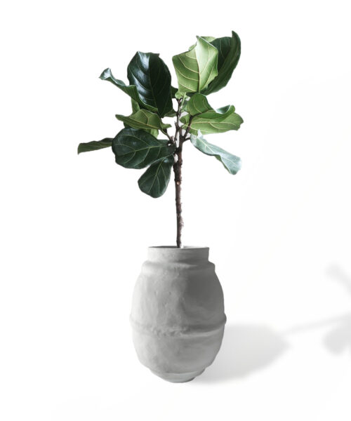 Urban silhouette pot white-2