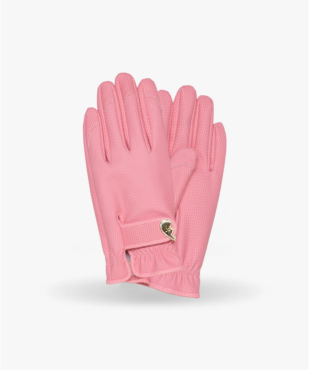 Pink leather gloves deals